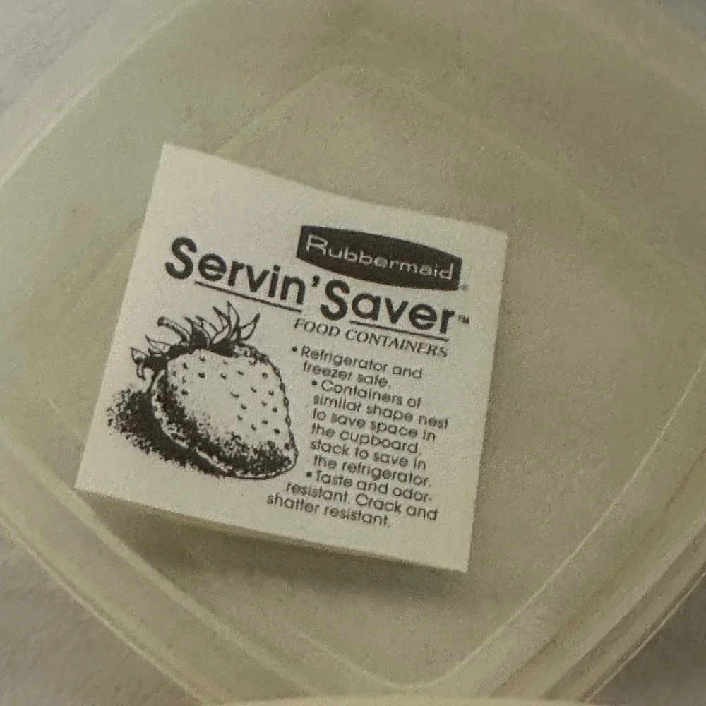 Vintage Rubbermaid Servin' Saver Food Storage Set 5pc Almond New Vintage Contain